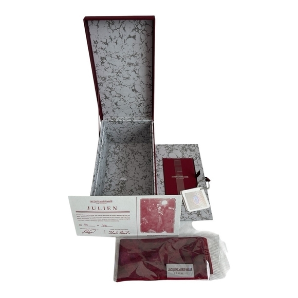 Authentic Jacques Marie Mage JULLIEN Sunglasses Burgundy EMPTY BOX & Accessories - Picture 5 of 5